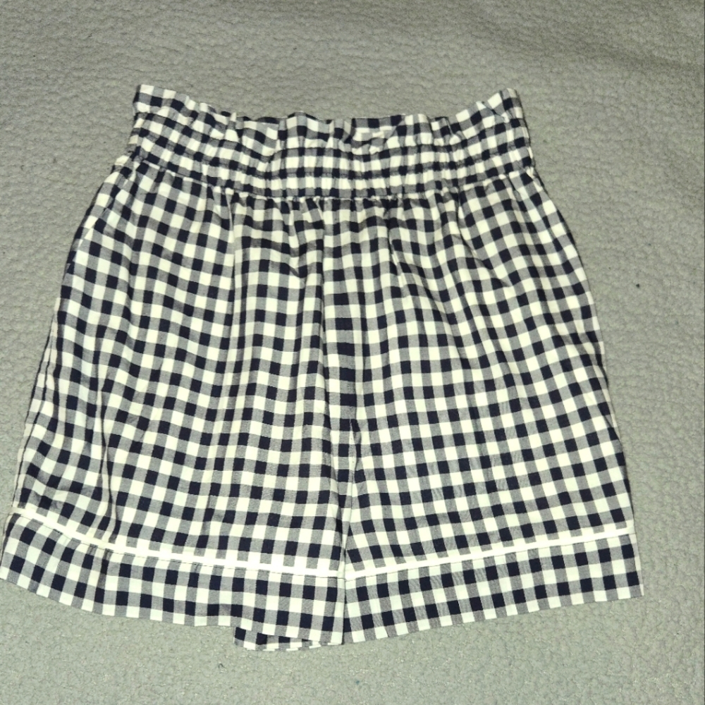 J. Crew Black and White Gingham Women Shorts